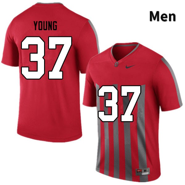 Ohio State Buckeyes Craig Young Men's #37 Retro Authentic Stitched College Football Jersey